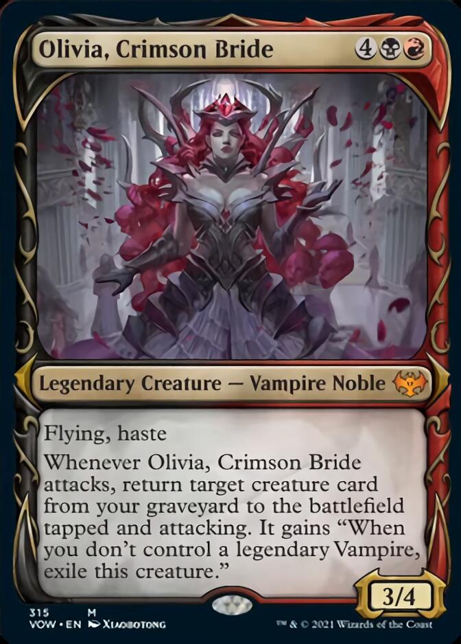 Olivia, Crimson Bride (Showcase Fang Frame) [Innistrad: Crimson Vow] | Shuffle n Cut Hobbies & Games