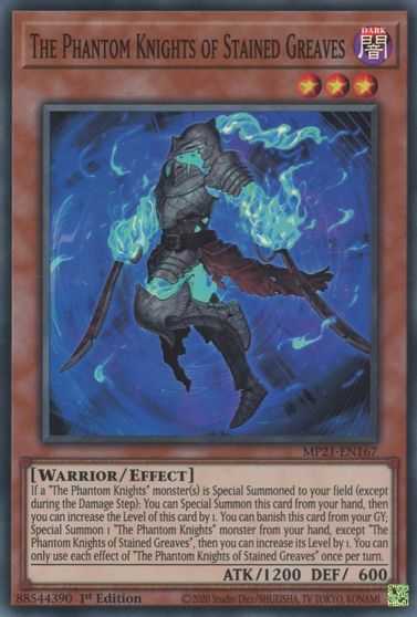The Phantom Knights of Stained Greaves [MP21-EN167] Super Rare | Shuffle n Cut Hobbies & Games