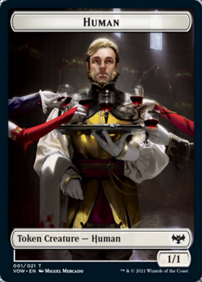 Human (001) // Treasure Double-Sided Token [Innistrad: Crimson Vow Tokens] | Shuffle n Cut Hobbies & Games