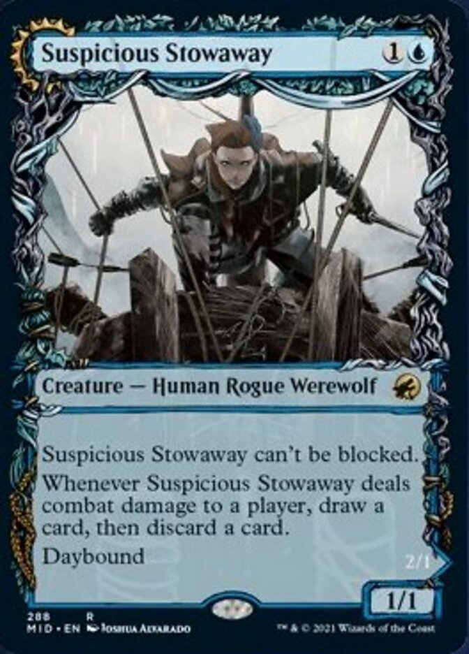 Suspicious Stowaway // Seafaring Werewolf (Showcase Equinox) [Innistrad: Midnight Hunt] | Shuffle n Cut Hobbies & Games