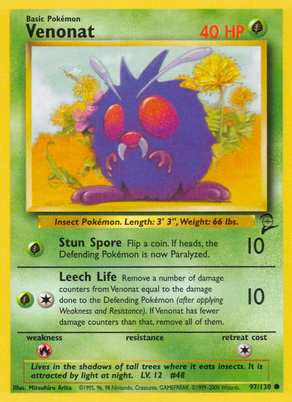 Venonat (97/130) [Base Set 2] | Shuffle n Cut Hobbies & Games