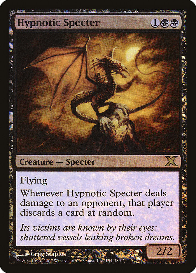 Hypnotic Specter (Premium Foil) [Tenth Edition] | Shuffle n Cut Hobbies & Games