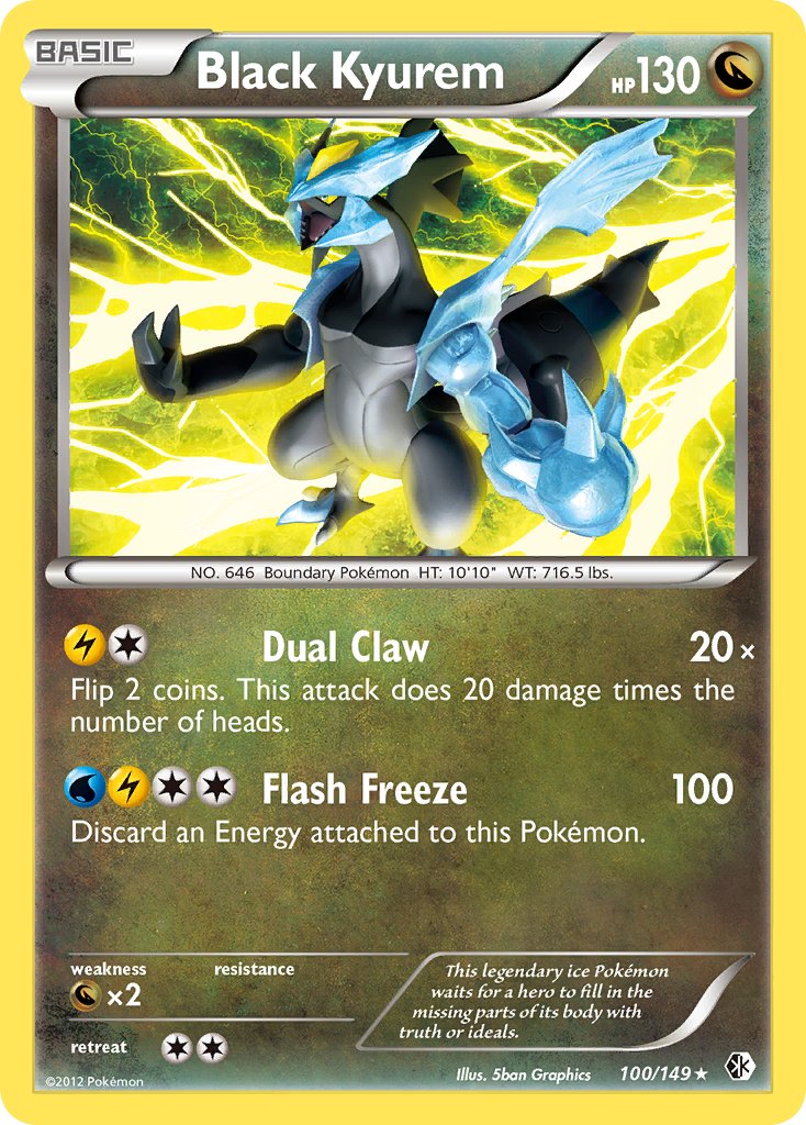 Black Kyurem (100/149) (Theme Deck Exclusive) [Black & White: Boundaries Crossed] | Shuffle n Cut Hobbies & Games