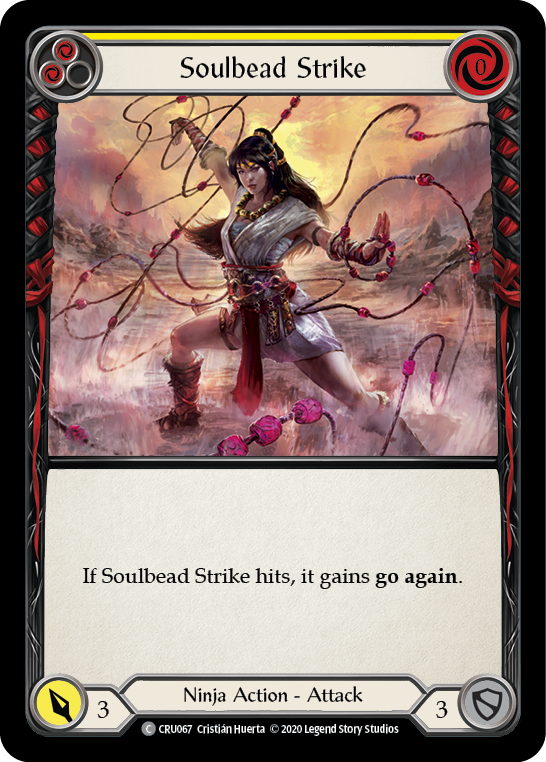 Soulbead Strike (Yellow) [CRU067] 1st Edition Rainbow Foil | Shuffle n Cut Hobbies & Games