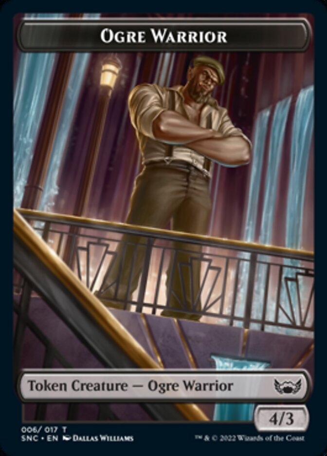 Ogre Warrior // Rhino Warrior Double-Sided Token [Streets of New Capenna Tokens] | Shuffle n Cut Hobbies & Games