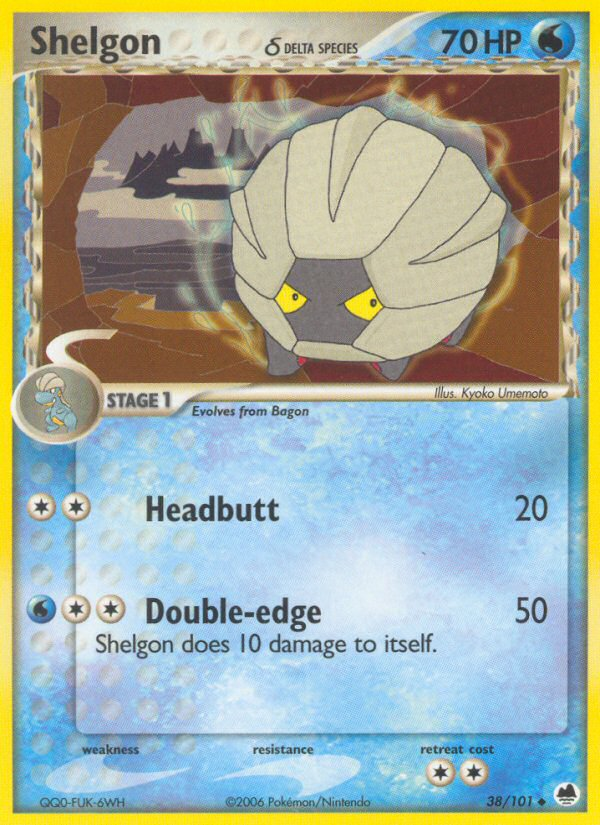 Shelgon (38/101) (Delta Species) [EX: Dragon Frontiers] | Shuffle n Cut Hobbies & Games