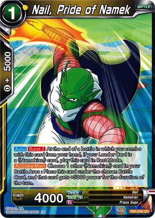 Nail, Pride of Namek [TB3-058] | Shuffle n Cut Hobbies & Games