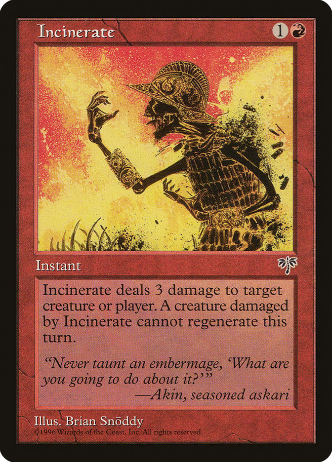 Incinerate [Mirage] | Shuffle n Cut Hobbies & Games