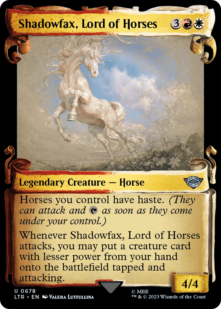 Shadowfax, Lord of Horses [The Lord of the Rings: Tales of Middle-Earth Showcase Scrolls] | Shuffle n Cut Hobbies & Games
