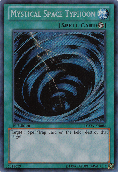 Mystical Space Typhoon [LCYW-EN062] Secret Rare | Shuffle n Cut Hobbies & Games