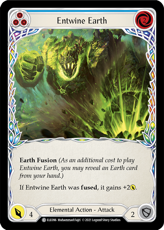 Entwine Earth (Blue) [ELE096] (Tales of Aria)  1st Edition Rainbow Foil | Shuffle n Cut Hobbies & Games