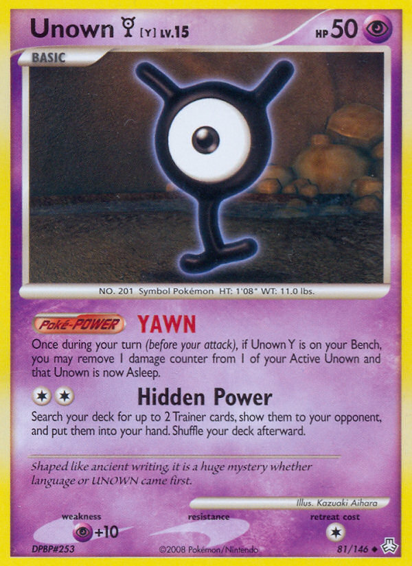 Unown Y (81/146) [Diamond & Pearl: Legends Awakened] | Shuffle n Cut Hobbies & Games
