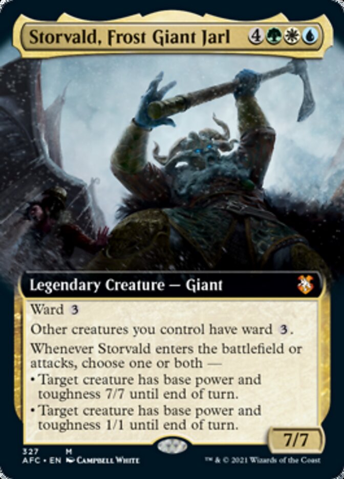 Storvald, Frost Giant Jarl (Extended Art) [Dungeons & Dragons: Adventures in the Forgotten Realms Commander] | Shuffle n Cut Hobbies & Games
