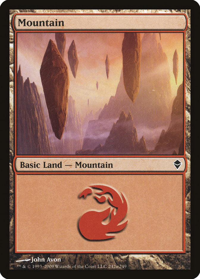 Mountain (242a) [Zendikar] | Shuffle n Cut Hobbies & Games