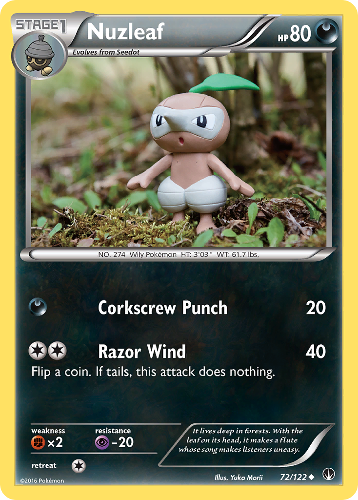 Nuzleaf (72/122) [XY: BREAKpoint] | Shuffle n Cut Hobbies & Games
