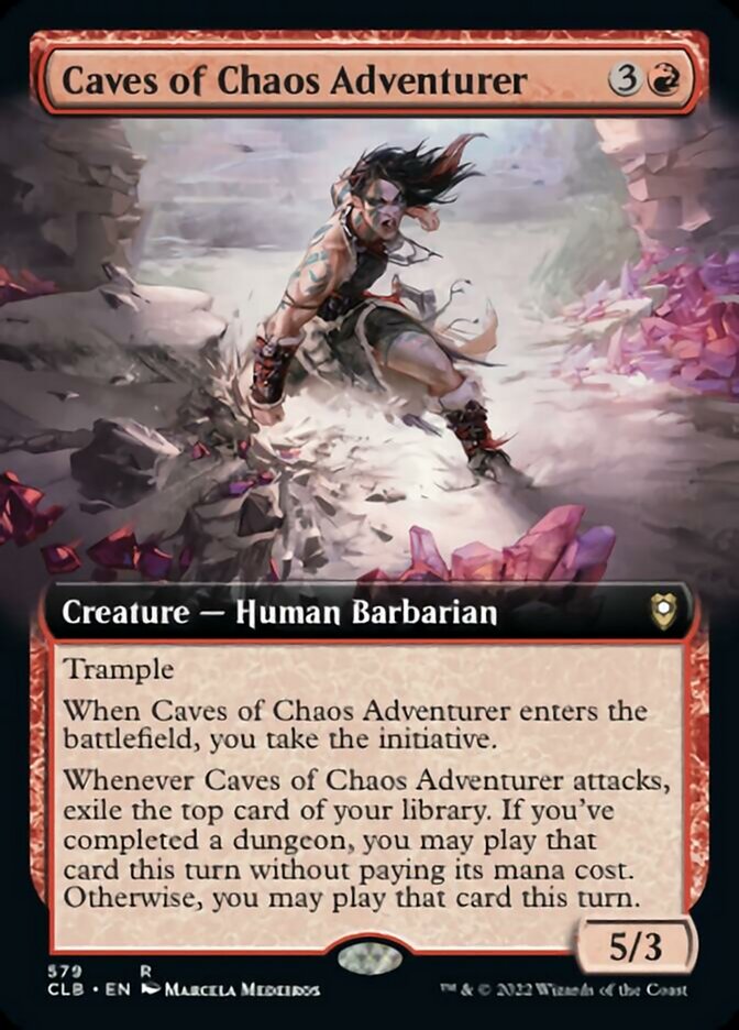 Caves of Chaos Adventurer (Extended Art) [Commander Legends: Battle for Baldur's Gate] | Shuffle n Cut Hobbies & Games