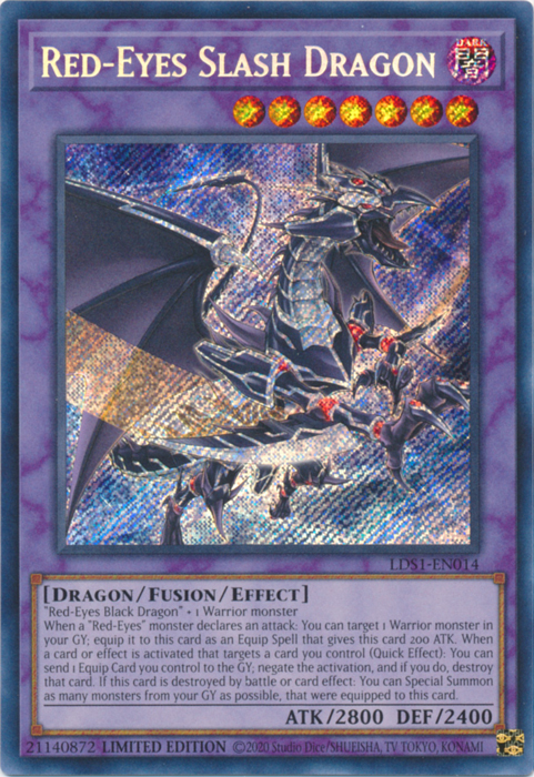 Red-Eyes Slash Dragon [LDS1-EN014] Secret Rare | Shuffle n Cut Hobbies & Games