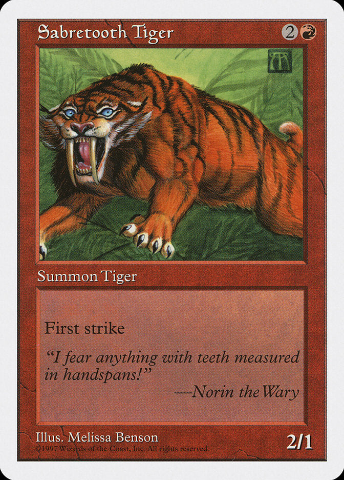 Sabretooth Tiger [Fifth Edition] | Shuffle n Cut Hobbies & Games