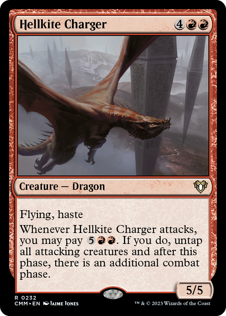 Hellkite Charger (Foil Etched) [Commander Masters] | Shuffle n Cut Hobbies & Games
