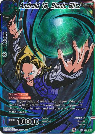 Android 18, Bionic Blitz (SPR) [BT9-099] | Shuffle n Cut Hobbies & Games