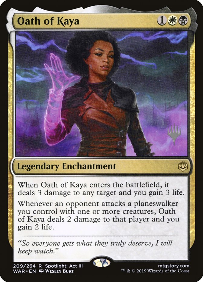 Oath of Kaya (Promo Pack) [War of the Spark Promos] | Shuffle n Cut Hobbies & Games