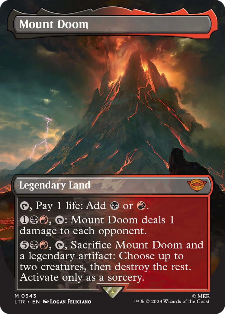Mount Doom (Borderless Alternate Art) [The Lord of the Rings: Tales of Middle-Earth] | Shuffle n Cut Hobbies & Games