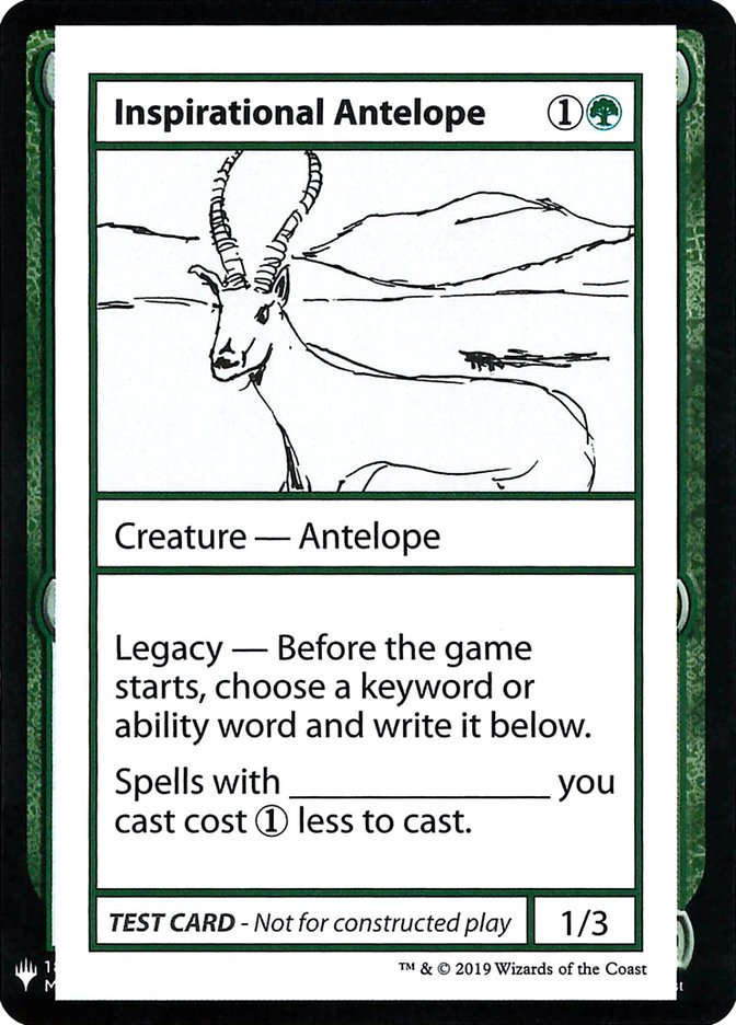 Inspirational Antelope [Mystery Booster Playtest Cards] | Shuffle n Cut Hobbies & Games