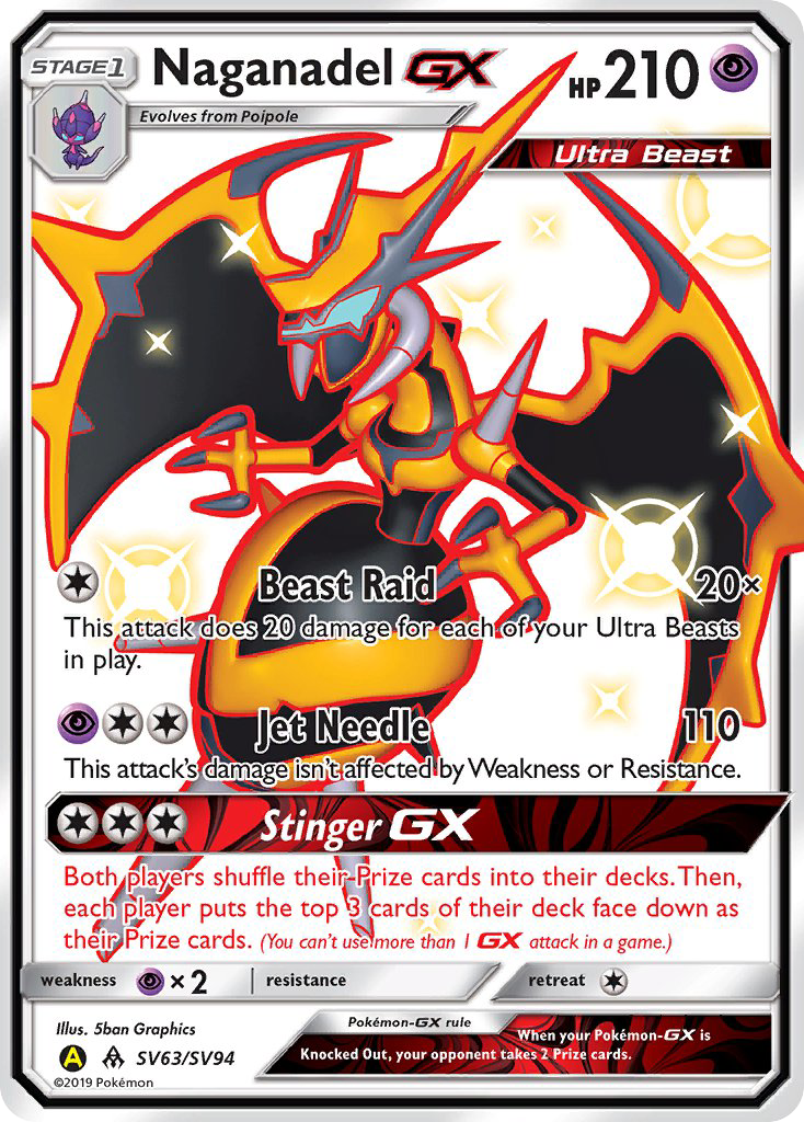 Naganadel GX (SV63/SV94) [Sun & Moon: Hidden Fates - Shiny Vault] | Shuffle n Cut Hobbies & Games