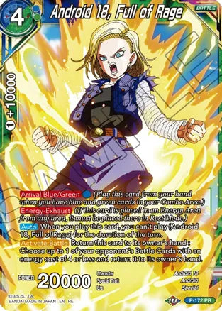 Android 18, Full of Rage [P-172] | Shuffle n Cut Hobbies & Games