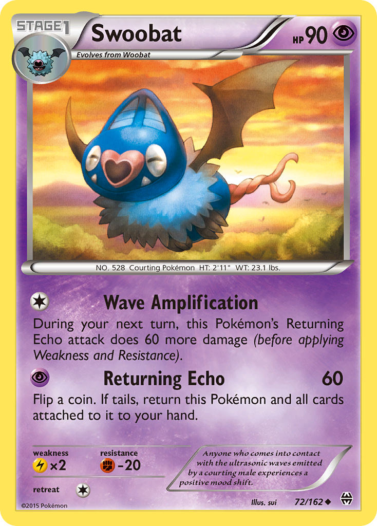 Swoobat (72/162) [XY: BREAKthrough] | Shuffle n Cut Hobbies & Games