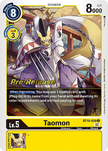 Taomon [BT10-039] [Xros Encounter Pre-Release Cards] | Shuffle n Cut Hobbies & Games