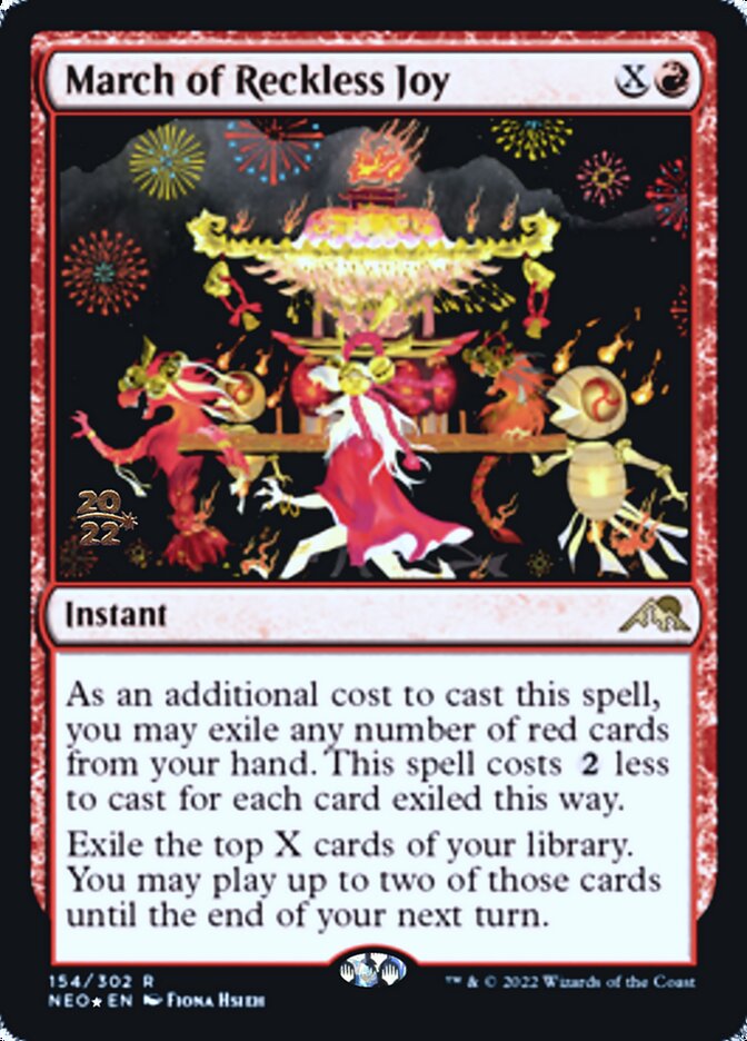 March of Reckless Joy [Kamigawa: Neon Dynasty Prerelease Promos] | Shuffle n Cut Hobbies & Games