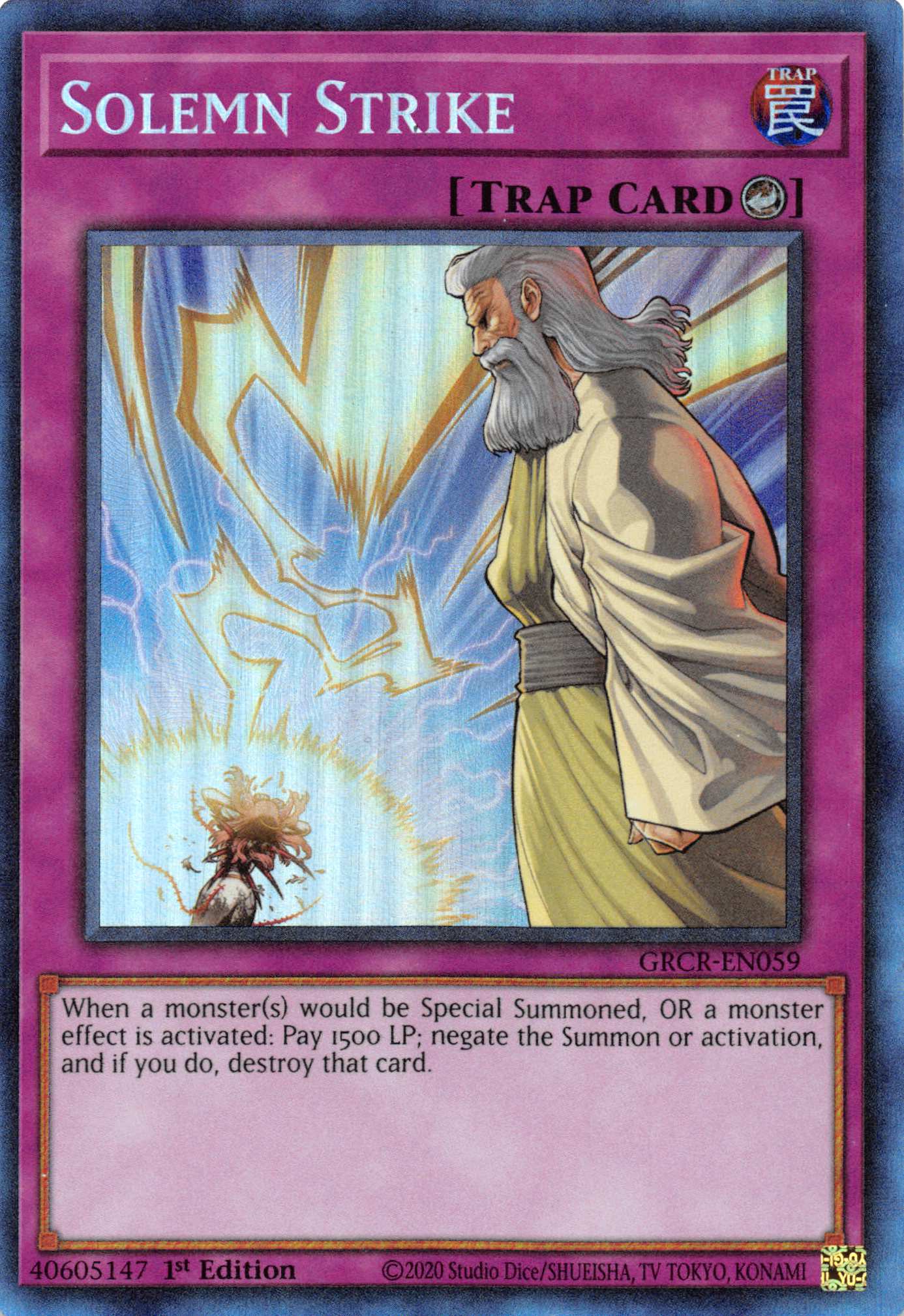 Solemn Strike [GRCR-EN059] Collector's Rare | Shuffle n Cut Hobbies & Games