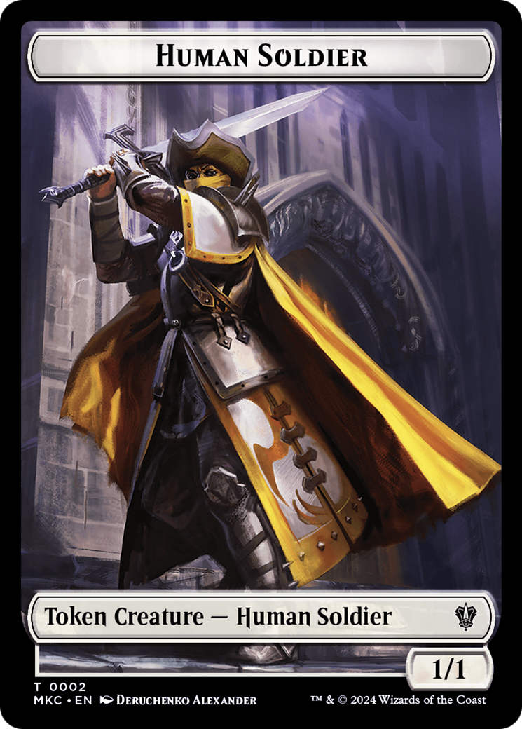 City's Blessing // Human Soldier Double-Sided Token [Murders at Karlov Manor Commander Tokens] | Shuffle n Cut Hobbies & Games