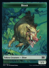 Boar // Aven Initiate Double-Sided Token [Double Masters 2022 Tokens] | Shuffle n Cut Hobbies & Games