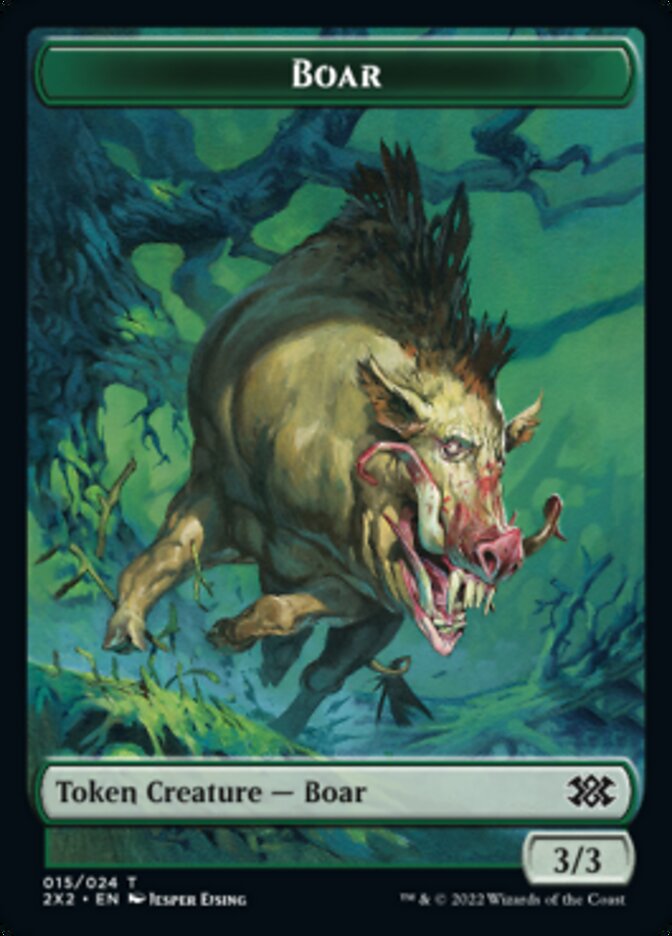 Boar // Vampire Double-Sided Token [Double Masters 2022 Tokens] | Shuffle n Cut Hobbies & Games