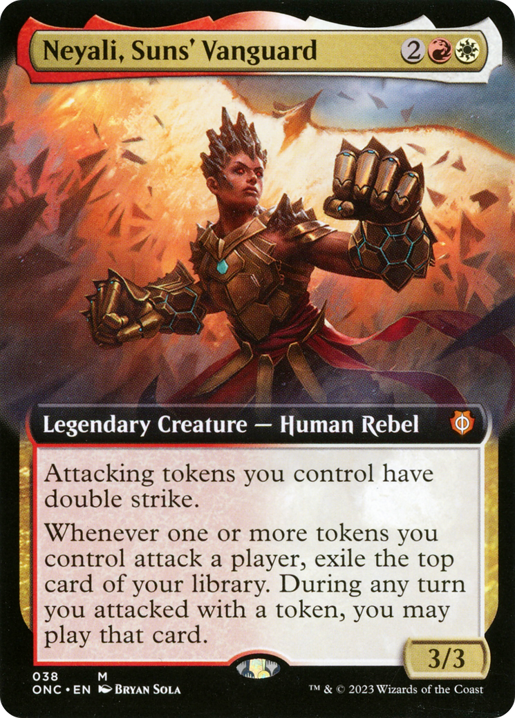 Neyali, Suns' Vanguard (Extended Art) [Phyrexia: All Will Be One Commander] | Shuffle n Cut Hobbies & Games