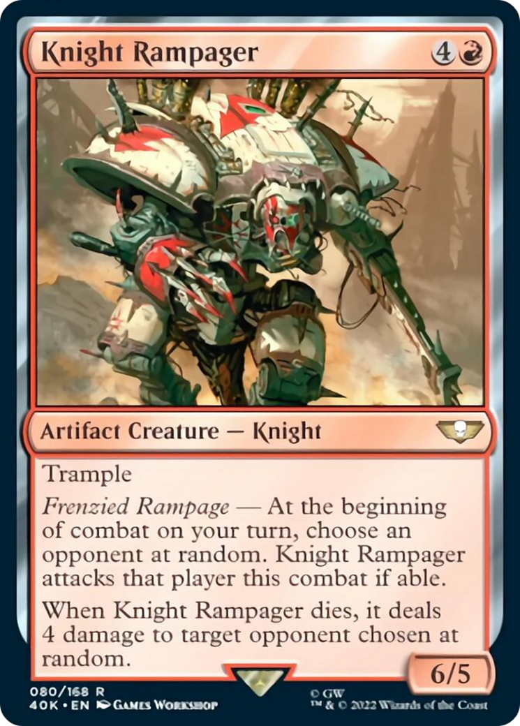 Knight Rampager (Surge Foil) [Warhammer 40,000] | Shuffle n Cut Hobbies & Games
