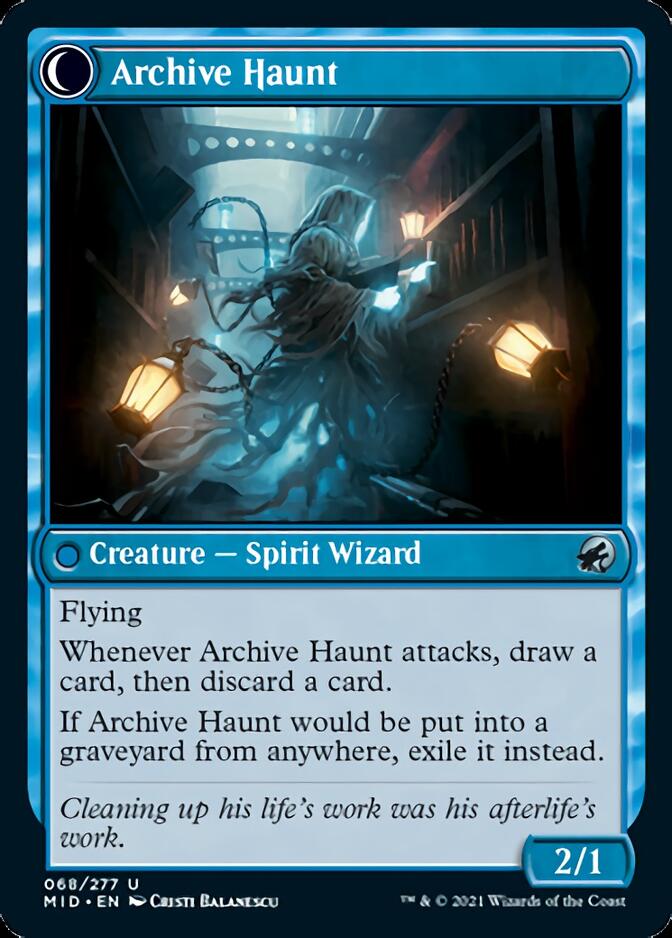 Overwhelmed Archivist // Archive Haunt [Innistrad: Midnight Hunt] | Shuffle n Cut Hobbies & Games