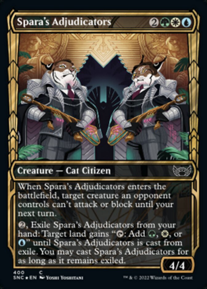 Spara's Adjudicators (Showcase Golden Age Gilded Foil) [Streets of New Capenna] | Shuffle n Cut Hobbies & Games