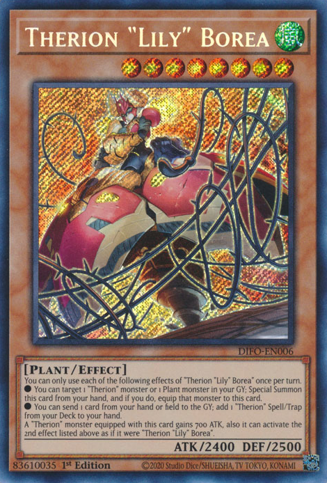 Therion Lily Borea [DIFO-EN006] Secret Rare | Shuffle n Cut Hobbies & Games