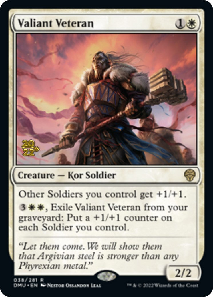 Valiant Veteran [Dominaria United Prerelease Promos] | Shuffle n Cut Hobbies & Games