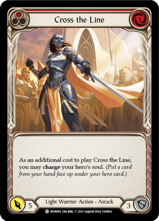 Cross the Line (Red) [MON045] 1st Edition Normal | Shuffle n Cut Hobbies & Games