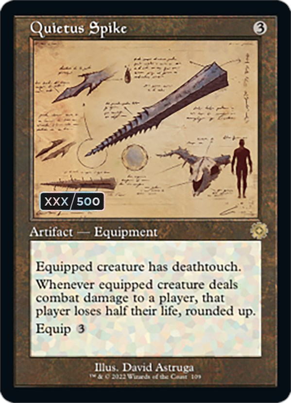 Quietus Spike (Retro Schematic) (Serialized) [The Brothers' War Retro Artifacts] | Shuffle n Cut Hobbies & Games