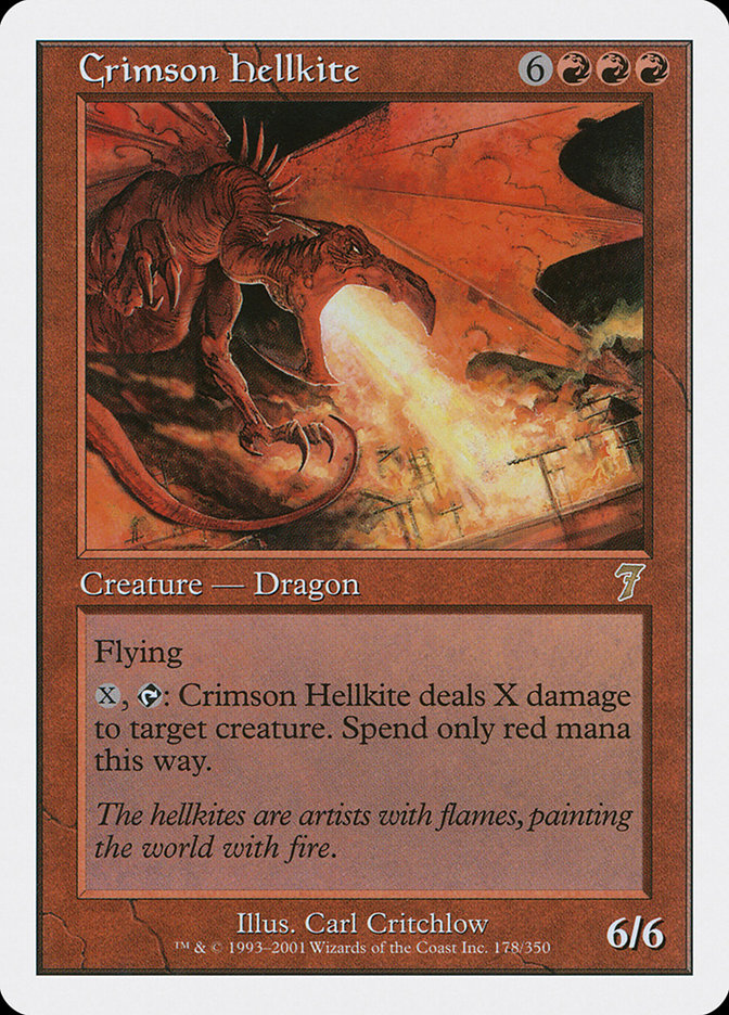 Crimson Hellkite [Seventh Edition] | Shuffle n Cut Hobbies & Games