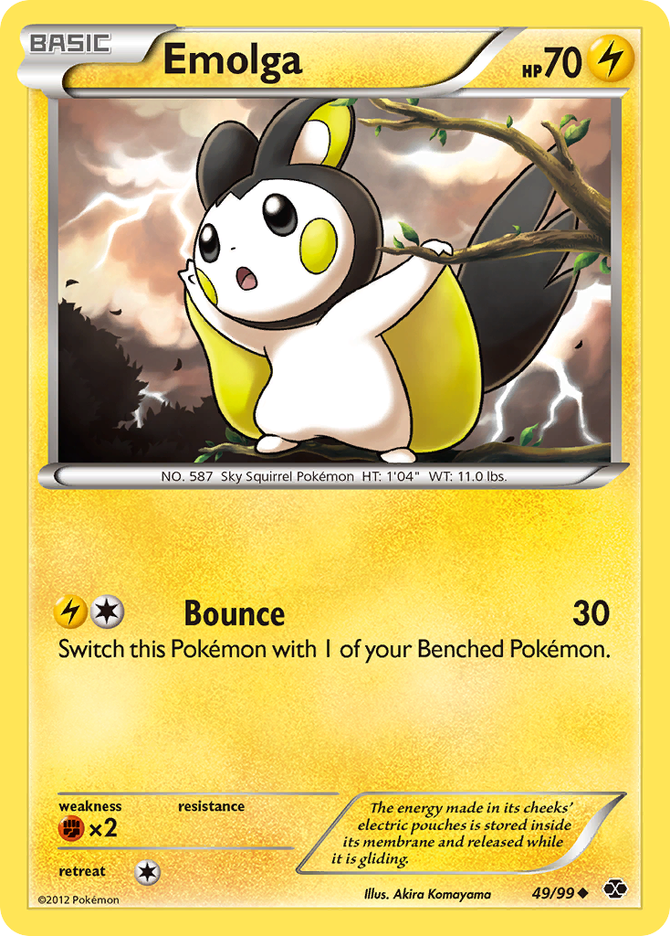 Emolga (49/99) [Black & White: Next Destinies] | Shuffle n Cut Hobbies & Games