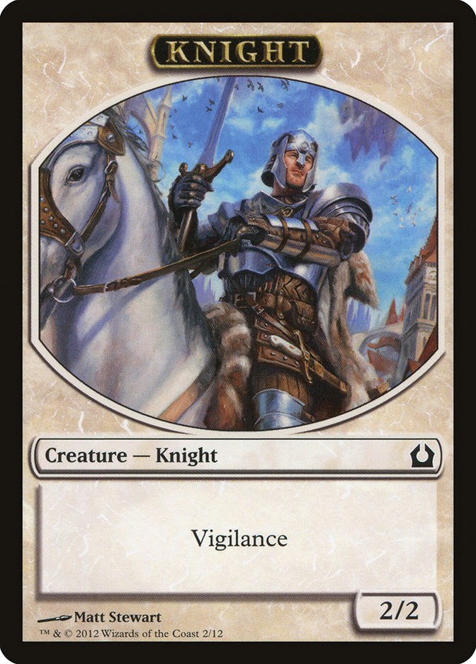 Knight Token [Return to Ravnica Tokens] | Shuffle n Cut Hobbies & Games