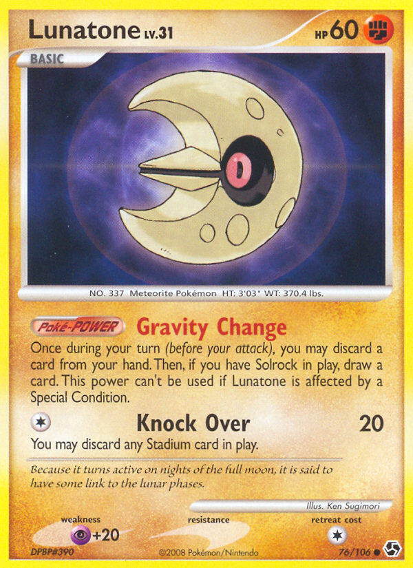 Lunatone (76/106) [Diamond & Pearl: Great Encounters] | Shuffle n Cut Hobbies & Games