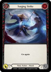 Surging Strike (Blue) [WTR109-C] Alpha Print Rainbow Foil | Shuffle n Cut Hobbies & Games