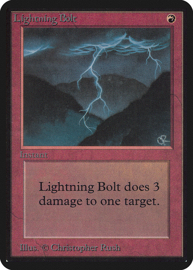 Lightning Bolt [Alpha Edition] | Shuffle n Cut Hobbies & Games